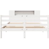  Krevet s regalom z knjige bez madraca bijeli 160x200cm borovina | shoptok.hr