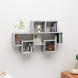 vidaXL Zidna polica u obliku automobila boja betona 82x15x51cm iverica | shoptok.hr