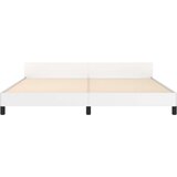  Okvir za krevet s uzglavljem bijeli 200x200 cm od umjetne kože | shoptok.hr