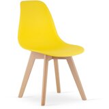  KITO stolica žuta / prirodne noge x 3 | shoptok.hr