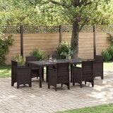 vidaXL vrtna miza rjava 200x100x73 cm poly rattan | Shoptok.si