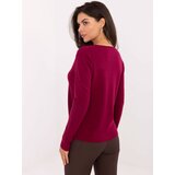 Passione moda Sweater-PM-SW-M1620.68-burgundy | Shoptok.si