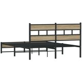 Metalni Kovinski posteljni okvir brez vzmetnice sonoma hrast 150x200 cm, (21611146) | Shoptok.si