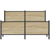  Metalni okvir kreveta bez madraca boja hrasta sonome 150x200 cm | shoptok.hr