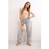 Kesi Blouse round neckline cappuccino | Shoptok.si