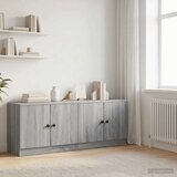 Ormarić za krevet s pohranom 2 pcs Siva Sonoma 66 x 35 x 48 cm | Shoptok.si