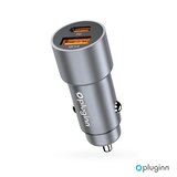  Auto punjač Plugi PI-40/ PD 20W/ QC 3.0 18W/ sa lightning kablom sivi Cene