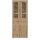  Highboard 2 kom. Umjetnički hrast 69,5 x 34 x 180 cm | shoptok.hr