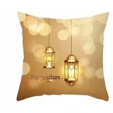 Prevleke za blazine Ramazan 45x45 cm, komplet 2 kosov, dekorativne, črna in rumena z zlatim motivom, (5000213946)