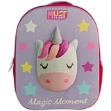 Luna: Must Team 3D zaobljen nahrbtnik za vrtec s potiskom samoroga 26×10×32 cm