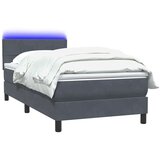 vidaXL Box spring krevet s madracem tamnosivi 90x220 cm baršunasti | shoptok.hr