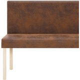  Klupa od umjetne brušene kože 139,5 cm smeđa | shoptok.hr