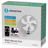 Aigostar Zidni ventilator 45W/230V bela + daljinski upravljač | Eponuda.com