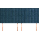  Posteljno vzglavje 4 kosa temno moder 80x5x78/88 cm žamet, (20952292) | Shoptok.si