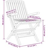  Sklopive vrtne stolice 8 kom 61x67x90 cm od masivne tikovine | shoptok.hr