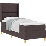 vidaXL Box Spring postelja z vzmetnico temno rjava 80x200 cm tkanina, (22050212) | Shoptok.si