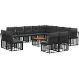  Zunanja garnitura za sedenje 14 pcs Črna in Temno siva, (5000272043) | Shoptok.si