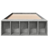  Okvir kreveta boja betona 100x200 cm od konstruiranog drva | shoptok.hr