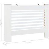 Beli pokrovi za radijator 2 kom bijeli 112 x 19 x 81,5 cm mdf | shoptok.hr