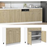 vidaXL Donji ladičar boja hrasta 80 x 46 x 81,5 cm konstruirano drvo Cijene