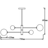  Luster na šipci DORADO 4xG9/40W/230V, crne boje | Eponuda.com