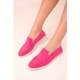 Soho Fuchsia Suede Women's Loafers 17932