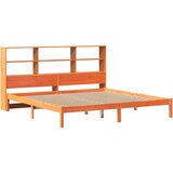 vidaXL Krevet s regalom za knjige bez madraca 180x200 cm od borovine | shoptok.hr