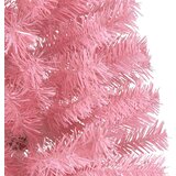 vidaXL Umjetno predsvijetljeno božićno drvce Ružičasta 180 cm PVC | shoptok.hr