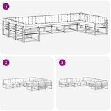  Set vanjskih sofa 10 kom. Prirodna i antracit Smeđa 483 x 250 x 73 cm | shoptok.hr