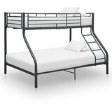 Maison Chic Okvir za pograd - Krevet na sprat - Bunk krevet črn kovinski 140x200 cm/90x200 cm-J89, (21759375) | Shoptok.si