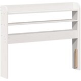 vidaXL Posteljni okvir z vzglavjem brez vzmetnice bel 100x200 cm | Shoptok.si