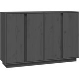  Komoda siva 120 x 35 x 80 cm od masivne borovine | shoptok.hr
