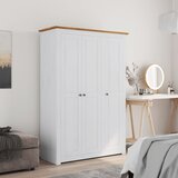 The Living Store Garderobna omara s 3 predali bela 118x50x171,5 cm Panama Range - Garderobna Omara, (21434347) Cene