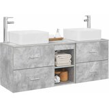  Set ormarića za kupaonicu 3 kom. Betonska siva 129 x 41 x 80 cm | shoptok.hr