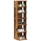 vidaXL Omarica za umivalnik 2 kosa starinski les 28x27x102 cm inž. les | Shoptok.si