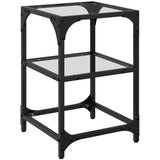  The Living Store Klubska mizica s stekleno površino 30x30x45 cm jeklo - Klubska Mizica, (21496519) | Shoptok.si