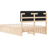  Posteljni okvir z oblazinjenim vzglavjem Črna 120 x 190 cm, (5000103649) | Shoptok.si