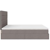  Otomanski okvir kreveta s madracima smeđesivi 200x200cm tkanine | shoptok.hr