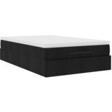 vidaXL Otomanski posteljni okvir z vzmetnico črn 120x190 cm blago, (21609092) | Shoptok.si