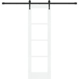  Klizna vrata sa setom opreme bijela 61x198.5 cm čvrsta drvo bor | shoptok.hr