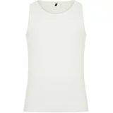Trendyol White Men's Slim/Slim Cut Corded Basic Sleeveless T-Shirt/Singlet