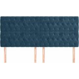  Uzglavlje tamnoplavo 180x7x118/128 cm baršunasto | shoptok.hr