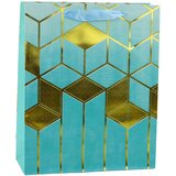 Paper Gift Bag Geometric Patterns Gold 32 x 26 x 12 cm | shoptok.hr