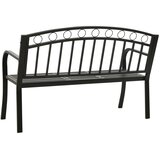  Vrtna klupa sa stolićem crna 120 cm čelična | Eponuda.com