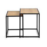 Bonami Essentials Stranske mizice v hrastovem dekorju v kompletu 2 ks 38x38 cm Noah – | Shoptok.si