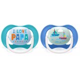 Avent tolažilna duda - silikon Ultra air, 6-18m, M, Papa/Čoln, 2/1 SCF080/03 | Shoptok.si