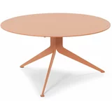 Spinder Design Rožnato-oranžna kovinska okrogla mizica ø 78 cm Daley –