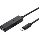 USB 2.0 podaljšek\, aktiven\, z repetitorjem\, AC\, črn\, 15 m KVM podaljšek 15.00 m črna, (20426585)