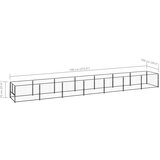 vidaXL kavez za pse crni 7 m² čelični | shoptok.hr