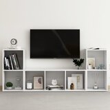 vidaXL 3-dijelni set TV ormarića bijeli od iverice Cijene